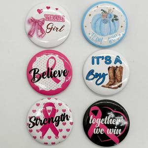 Custom Logo Name Sublimation 32Mm 37Mm 58Mm <b>Metal</b> Tinplate <b>Pin</b> Button Badge - Product Image 3