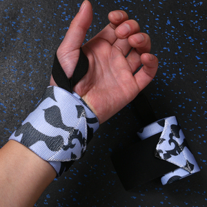 カスタムロゴ卸売プレミアム品質リストサポートジムリストラップウェイトリフティングボディビルディングヘビーデューティーサムループ - Product Image 4