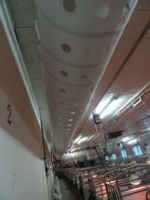 Conduit d'air textile rectangulaire pour ventilation et chauffage de poulailler Caractéristique flexible pour les applications scolaires de la salle de sport de l'hôpital