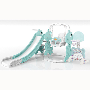 Customized Hot Sale PE Slide <strong>Swing</strong> Set Plastic <strong>Swing</strong> Toys for Preschool Indoor Playground - Product Image 1