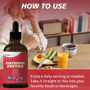 Extrait de piment de Cayenne en gros, OEM, gouttes liquides, 100% végétal, conforme aux normes européennes, étiquetage et emballage personnalisés - Product Image 6