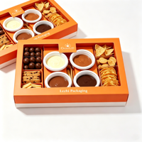 Boîte de présentation individuelle de luxe en papier recyclable pour sushis, fruits, chocolats, biscuits, desserts, traiteur, plateaux de charcuterie