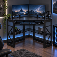 Bureau d'angle multifonctionnel moderne et durable avec étagère de rangement pour la maison et le bureau – Meilleure vente