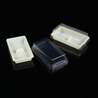 Boîte en plastique PET transparente personnalisée avec couvercle Emballage blister rectangulaire pour petit mini gâteau Swill Roll Forme rectangulaire