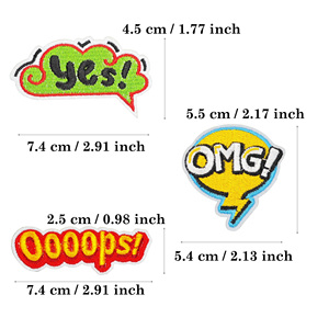 <span class=keywords><strong>OMG</strong></span> Hello Cool Patchs en tissu brodés thermocollants, appliques thermocollantes pour DIY sur sacs, sacs à dos, chapeaux - Product Image 3