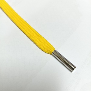 Cordones para Sudadera con Capucha de Algodón 100% de Alta Calidad Personalizados, con Aglets y Cordones Planos Trenzados de Algodón 100% con Metal Grabado, Forma Plana Aceptable - Product Image 2