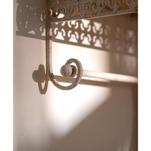 कारखाने प्रत्यक्ष बिक्री पूर्ण फ्रेंच शैली दीवार भंडारण फ्लोटिंग अलमारियों के विंटेज धातु सेट 2 दीवार अलमारियों के पुराने धातु सेट - Product Image 5