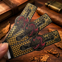 Bandes de cigares de luxe personnalisées en papier artistique, avec dorure 3D en relief, style rétro et vintage, étiquettes de tabac gaufrées