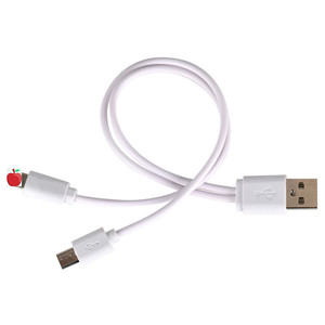 <b>Micro</b> <b>Usb</b> Dual Port Charging Cable 0.5m White Silicone For Apple Android Phones - Product Image 4