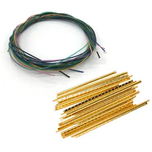 Groothandel Klassieke Gitaar Accessoires Set 6-snarige Kleurrijke Nylon Gitaar Snaren + 9 Stuks 2.2Mm Messing Gitaar Frets