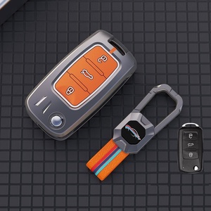 Guscio di Ricambio per Chiave a Scatto VW <span class=keywords><strong>Skoda</strong></span> <span class=keywords><strong>Octavia</strong></span> Fabia Superb - Accessorio Esterno per Auto con Ingegneria di Precisione - Product Image 2