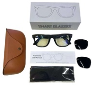 Lunettes intelligentes nouvelle génération Mt5 Ultra avec caméra 8MP, traduction IA en temps réel, lecture de musique, appels Bluetooth, étui de charge, 2 lentilles