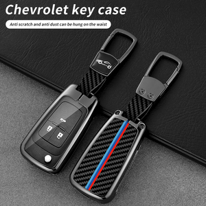 Étui à clés en fibre de carbone avec logo de voiture pour <span class=keywords><strong>Chevrolet</strong></span> Onix Equino <span class=keywords><strong>Orlando</strong></span> Cruze Spark Sonic Camaro Volt Bolt Trax Malibu Blazer Traverse - Product Image 4