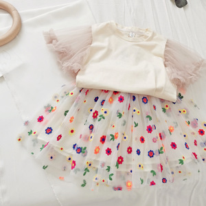 The Girl Does Not Wave Dot Design Sleeveless Shirt Dress + pink <b>Knickers</b> Summer Suit Girl Kids Clothing - Product Image 4