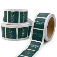 Étiquettes personnalisées de luxe en feuille d'or, étiquettes rectangulaires imperméables de qualité supérieure pour l'image de marque des cosmétiques haut de gamme