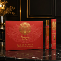 Tube en verre rouge écarlate pour Noël et le Nouvel An, coffret de présentation Eau de Parfum pour tous, longue tenue