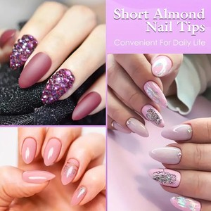600 unids/caja de Gel suave de almendra transparente X puntas de <span class=keywords><strong>uñas</strong></span> extensión de <span class=keywords><strong>uñas</strong></span> medio <span class=keywords><strong>mate</strong></span> acrílico <span class=keywords><strong>uñas</strong></span> postizas <span class=keywords><strong>cortas</strong></span> - Product Image 6