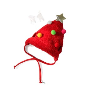 Ensemble de Noël en gros pour chien : Bavoir, écharpe et chapeau en polyester écologique, bandana doux à motif de dessin animé pour chiot - Product Image 4