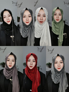 2025 Thời Trang Sang Trọng Máy Bay Phụ Nữ Phụ Nữ Khăn Nữ Dài Khăn Choàng Tua Bốn Mùa Đa Năng Hoa Hồi Giáo Hijab Bọc Chiếc Khăn - Product Image 3