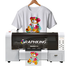 Grafking Factory <span class=keywords><strong>A3</strong></span> taglie DTF stampante DTF stampa Tshirt abbigliamento tessuti tessuti <span class=keywords><strong>Plotter</strong></span> macchina con Shaking polvere - Product Image 4