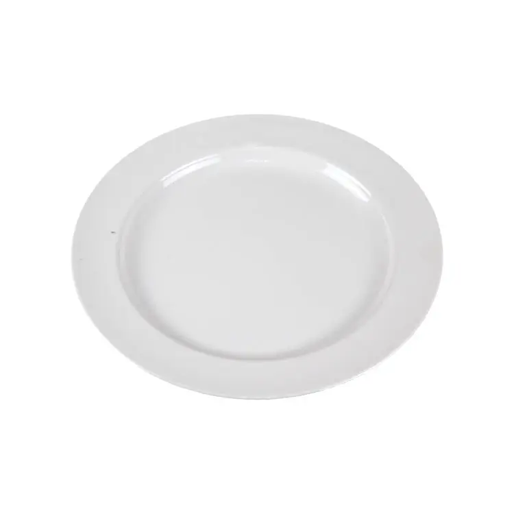 Platos de cena de melamina 100% blancos personalizados de alta calidad ecológicos y aptos para lavavajillas al por mayor para bodas y ocasiones de comida