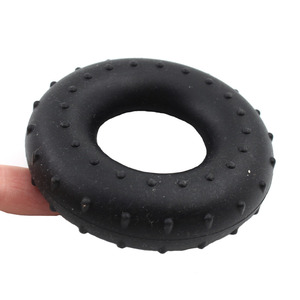 Phòng Tập Thể Dục Sức Mạnh Tập Thể Dục Cẳng Tay Finger Cổ Tay Giãn Nở Huấn Luyện Viên Phục Hồi Chức Năng Xách Tay <span class=keywords><strong>O</strong></span>-Hình 40LBS Tay Màu Đen Silicone Vòng Kìm Kẹp - Product Image 4