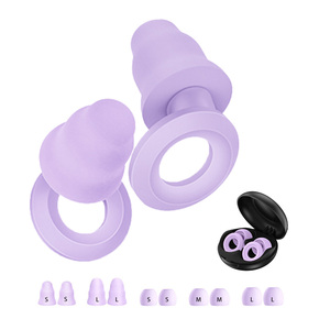 Tapones de silicona personalizados de 4 tamaños con espuma viscoelástica, filtros insonorizantes y silenciosos para dormir, reducción de ruido - Product Image 1