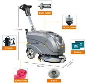 SJ25 Venta directa de fábrica Máquinas de limpieza de pisos de color gris Depurador de pisos comercial