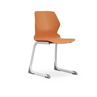Chaise de formation ergonomique en plastique PP épaissi, design moderne et minimaliste, avec table d'appoint, idéale pour salle de conférence et salle de classe