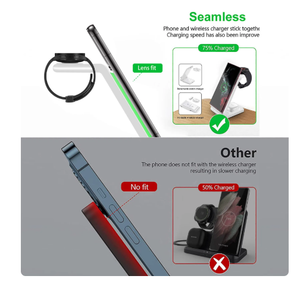 Support de chargeur <span class=keywords><strong>sans</strong></span> <span class=keywords><strong>fil</strong></span> 25W 3 en 1 pour Samsung <span class=keywords><strong>Galaxy</strong></span> Flip 4/S22 Ultra/S21/S20/S10 <span class=keywords><strong>Galaxy</strong></span> Watch 5 4 Active <span class=keywords><strong>2</strong></span> <span class=keywords><strong>Buds</strong></span> <span class=keywords><strong>charge</strong></span> rapide - Product Image 6