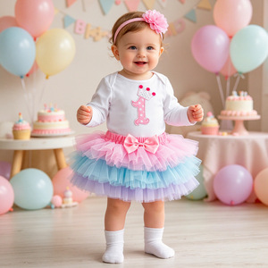 Wholesale 1st Birthday Dress for Girl Cotton Material, Fluffy Design |  Alibaba.com