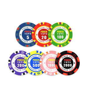 Lucky yyh — autocollants vierges classiques en argile, 3 tons, personnalisés, bassin Monte <span class=keywords><strong>Carlo</strong></span> Texas Poker pour vente, 14g - Product Image 2