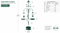 Support solaire antique en fer forgé pour mangeoire à oiseaux, base de jardinière, support multi-accroches, bain d'oiseaux, plateau à graines, résistant à la rouille, pour jardin et cour