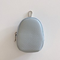 Mini porte-monnaie en cuir PU couleur unie avec porte-clés, étui à rouge à lèvres pour femme, pochette à clés, petit sac breloque, pochette de rangement pour clés et écouteurs