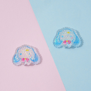 Autocollants en résine 3D de <span class=keywords><strong>chat</strong></span> blanc à nœud papillon et de chien à grandes oreilles, brillants et haute transparence, aimants pour réfrigérateur, coque de téléphone - Product Image 4