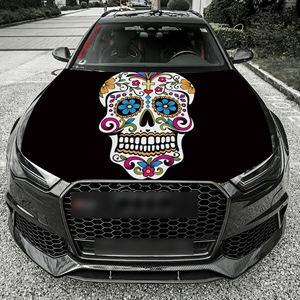 Funda para Capó <span class=keywords><strong>de</strong></span> Coche con Diseño del Día <span class=keywords><strong>de</strong></span> los Muertos Mexicano, 120x150cm, Bandera para Motor Delantero en Material <span class=keywords><strong>de</strong></span> Poliéster - Product Image 2