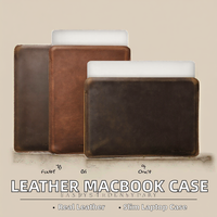 Housse de protection fine en cuir véritable pour ordinateur portable de couleur personnalisée pour les derniers modèles Apple MacBook Pro Air 16.2 pouces