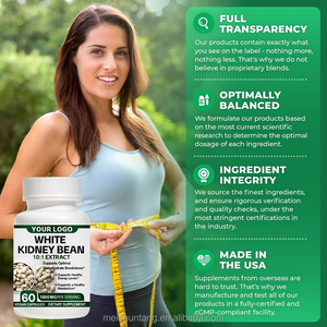 White Kidney Bean 10:1 Extract 1800 mg Per Serving 60 Vegan Capsule <strong>Carb</strong> <strong>Blocker</strong> Weight Loss <strong>Supplement</strong> Not for Pregnant Women - Product Image 2