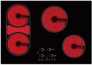 <span class=keywords><strong>60</strong></span> <span class=keywords><strong>cm</strong></span> 4 Brûleurs Vitro Céramique Halogène Plaque Chauffante Électrique Infrarouge Poêle - Product Image 4