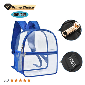 Sac à dos scolaire unisexe pour enfants et adolescents, avec logo personnalisé, imperméable, en microfibre, fermeture à cordon transparent - Product Image 1