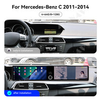Écran autoradio Android 14 double 12,3 pouces ZWNAV pour Mercedes Benz Classe C W204 2007-2010, CarPlay sans fil, autoradio 4G