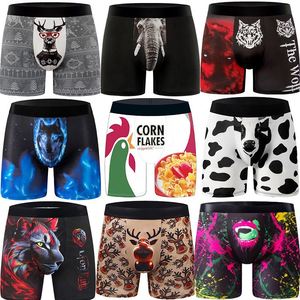 Boxers Confortables Mi-Longs pour Hommes et Jeunes, à Motif Dessin Animé 3D, à Devant Plat, Séchage Rapide et Élastiques, ODM - Product Image 2