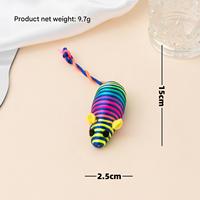 Nouveau Jouet pour Chat en Corde Élastique en Plastique et Nylon, Écologique, Mignon et Coloré, en Forme de Souris, Style Simple et Tendance, Vente en Gros 2026