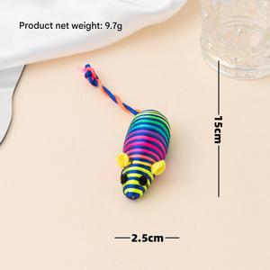 2026 Wholesale Eco-Friendly Cute Colorful Plastic & Nylon Elastic Rope <b>Mouse</b> Cat Toy in Pet Toy - Product Image 3