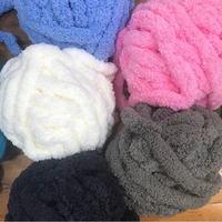 Bojay Wholesale and Retail Arm Knit Giant Soft Velvet Thick Jumbo 100% Polyester Big Chunky Chenille Yarn