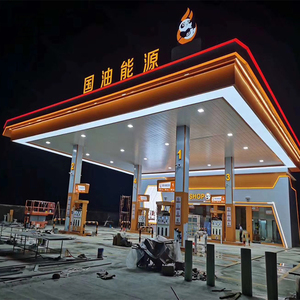 Pefab-Estructura de toldo de acero para Estación de Servicio de gasolina, marco de espacio de techo - Product Image 2