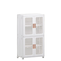 DAYOOH Armoire portable multifonctionnelle en plastique, empilable, amovible, pliable, pour le rangement des vêtements, armoire pour la chambre à coucher