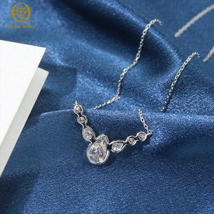 Collar de Moda con Colgante de Siete Diamantes en Forma de Pera, Cadena con Dijes Redondos y en Forma de Lágrima, Joyería de Oro para Mujer, Regalo para Uso Diario - Product Image 6