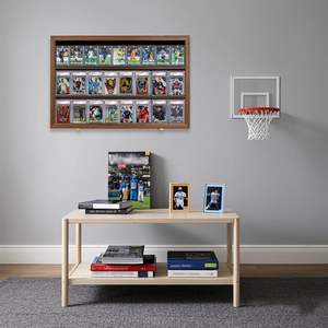 Vitrine murale pour 24 cartes de sport classées, vitrine pour cartes de baseball, décoration intérieure, collection de cartes, boîte à ombre en vrac - Product Image 2