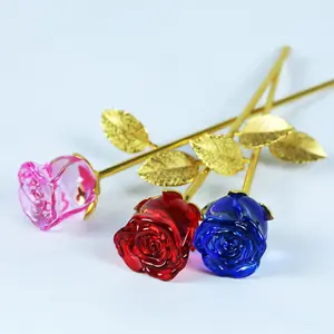 Фабрика на День Святого Валентина, оптовая продажа, потрясающий Подарок, Идея, хрустальные розы, набор цветов с вазой для подарка на День Матери